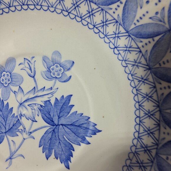 Spode Blue Room Collection Geranium saucer Blue White Floral Ceramic - Picture 5 of 7